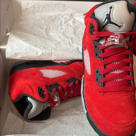 Jordan Kids Sneakers in Bold Red and Black - Picture 3 of 8